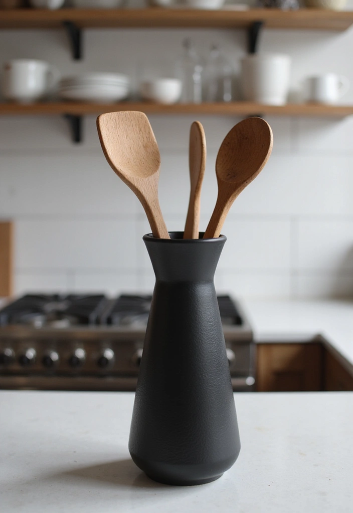 25 Black Ceramic Vase Home Decor Ideas That Look Effortlessly Chic 35 25 Black Ceramic Vase Home Decor Ideas That Look Effortlessly Chic - 19. Multi-functional Decor