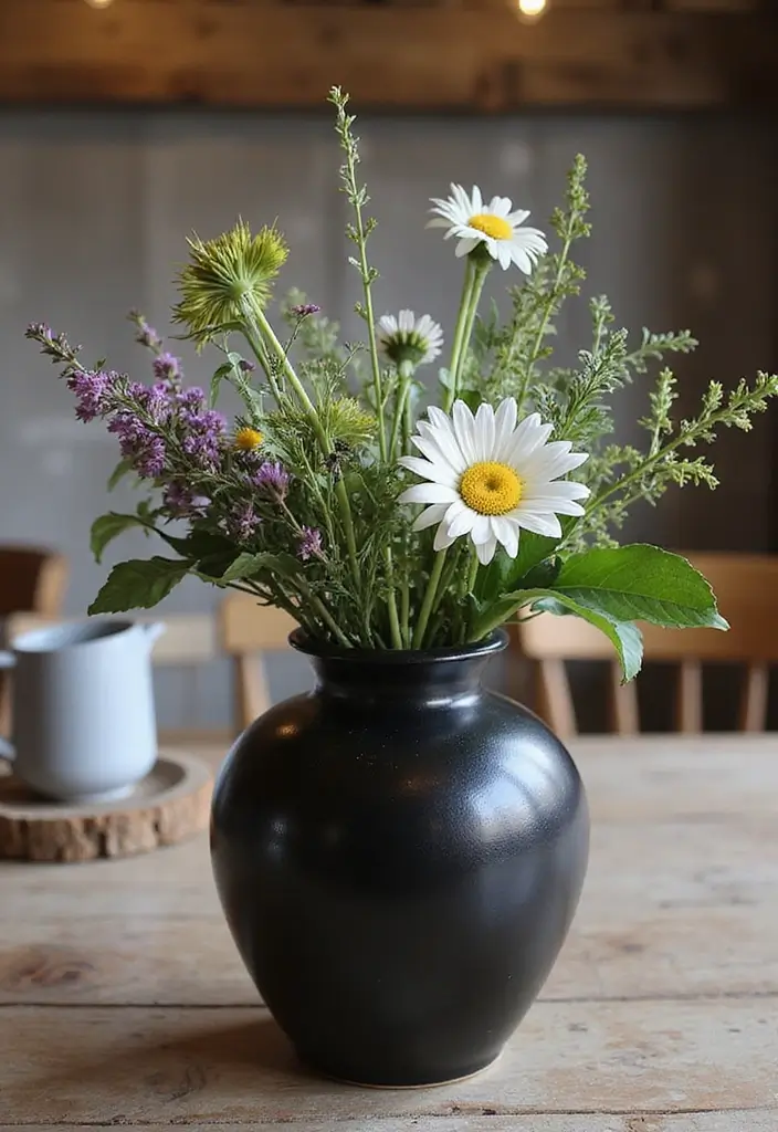 25 Black Ceramic Vase Home Decor Ideas That Look Effortlessly Chic 39 25 Black Ceramic Vase Home Decor Ideas That Look Effortlessly Chic - 23. Incorporating Nature