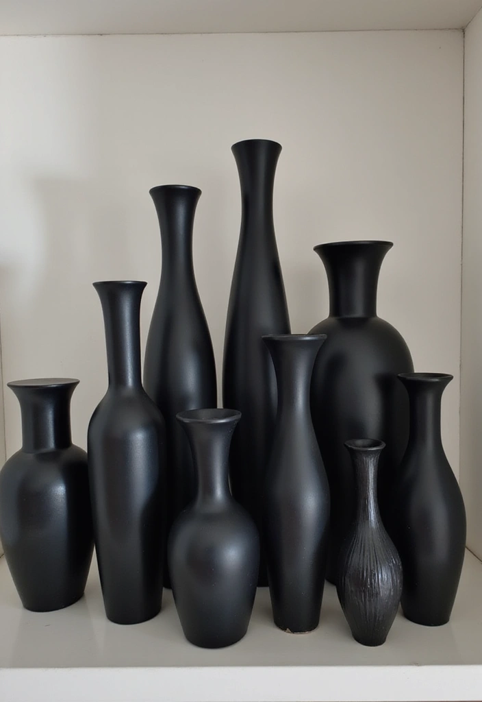 25 Black Ceramic Vase Home Decor Ideas That Look Effortlessly Chic 40 25 Black Ceramic Vase Home Decor Ideas That Look Effortlessly Chic - 24. Artistic Arrangement