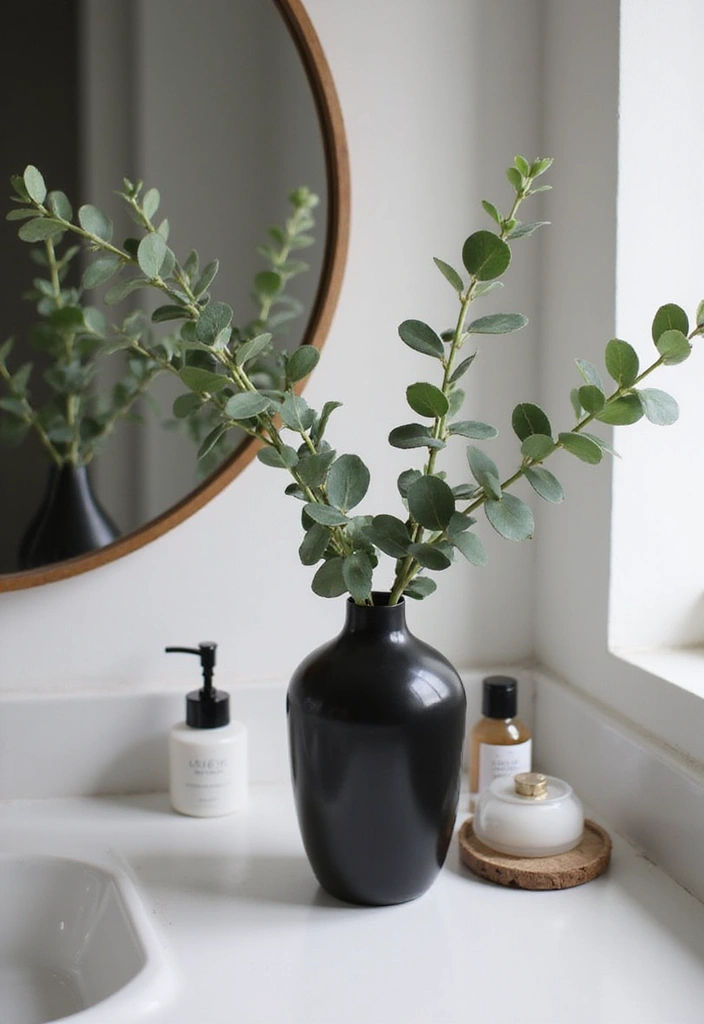 25 Black Ceramic Vase Home Decor Ideas That Look Effortlessly Chic 14 25 Black Ceramic Vase Home Decor Ideas That Look Effortlessly Chic - 6. Bathroom Bliss