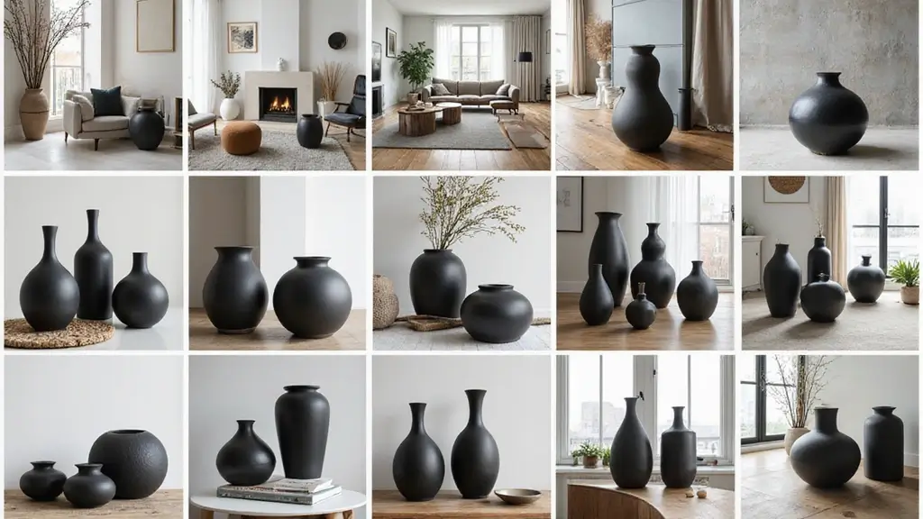 25 Black Ceramic Vase Home Decor Ideas That Look Effortlessly Chic