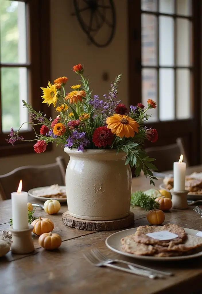 25 Ceramic Crock Decor Ideas With Rustic Farmhouse Flair 14 25 Ceramic Crock Decor Ideas With Rustic Farmhouse Flair - 4. Decorative Centerpiece