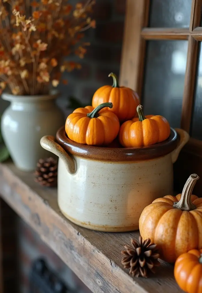 25 Ceramic Crock Decor Ideas With Rustic Farmhouse Flair 19 25 Ceramic Crock Decor Ideas With Rustic Farmhouse Flair - 7. Seasonal Decor Displays