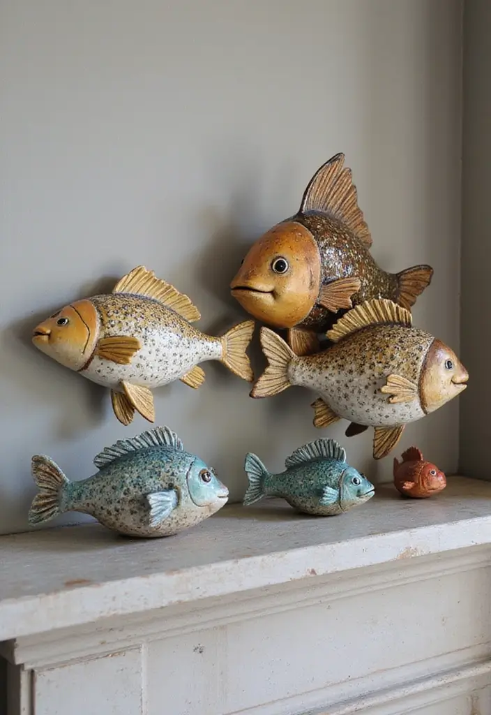 25 Ceramic Fish Home Decor Inspirations For Ocean Lovers 32 25 Ceramic Fish Home Decor Inspirations For Ocean Lovers - 10. Artistic Fish Sculptures