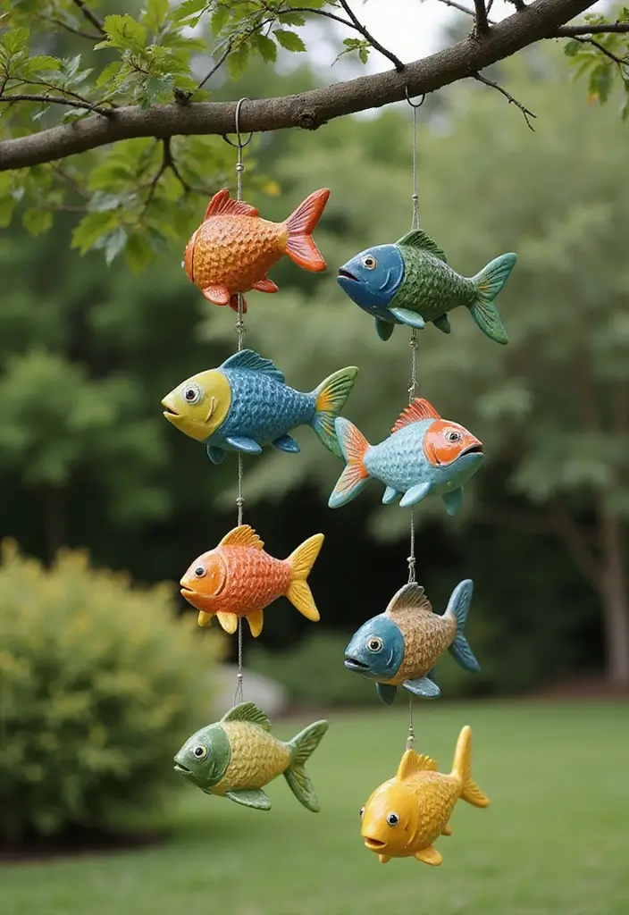 25 Ceramic Fish Home Decor Inspirations For Ocean Lovers 47 25 Ceramic Fish Home Decor Inspirations For Ocean Lovers - 17. Ceramic Fish Wind Chimes