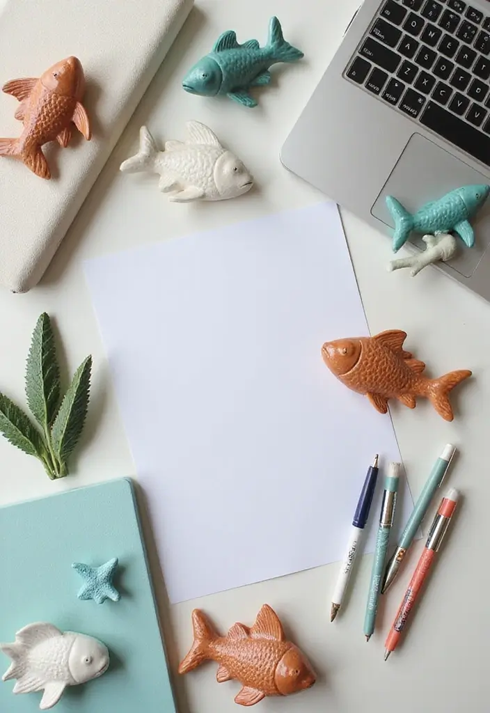 25 Ceramic Fish Home Decor Inspirations For Ocean Lovers 48 25 Ceramic Fish Home Decor Inspirations For Ocean Lovers - 18. Fishy Desk Accents