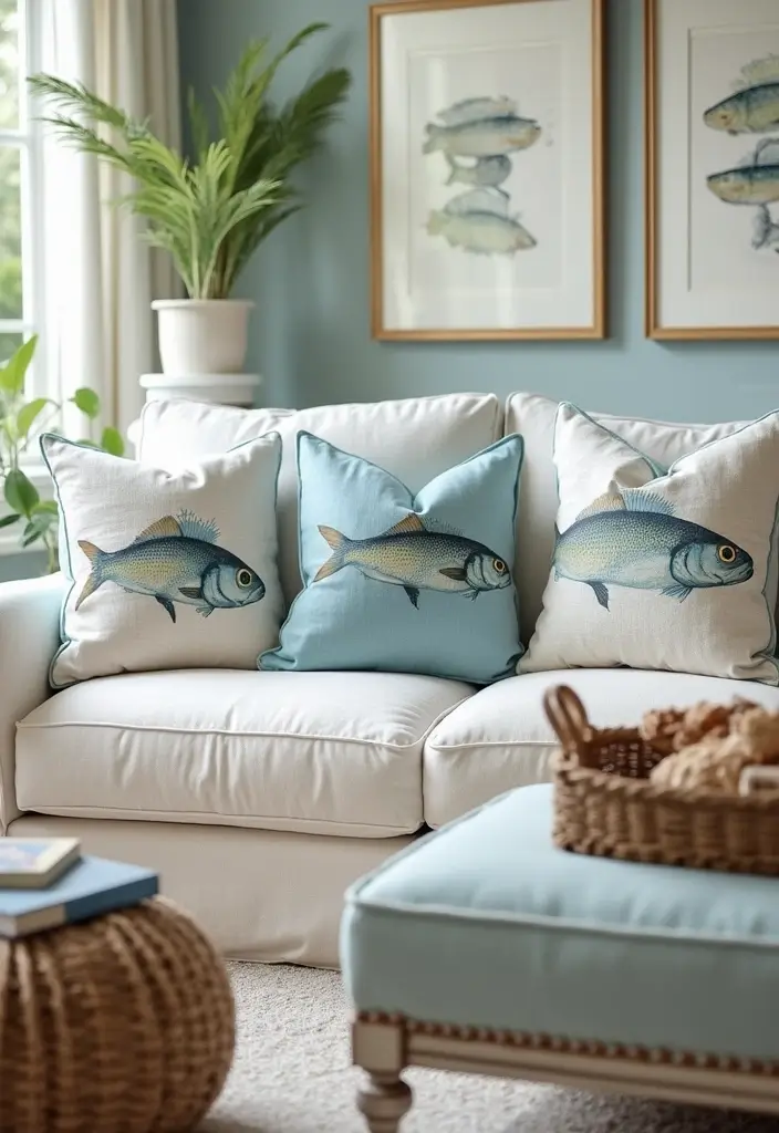25 Ceramic Fish Home Decor Inspirations For Ocean Lovers 51 25 Ceramic Fish Home Decor Inspirations For Ocean Lovers - 21. Stylish Fish-Themed Throw Pillows