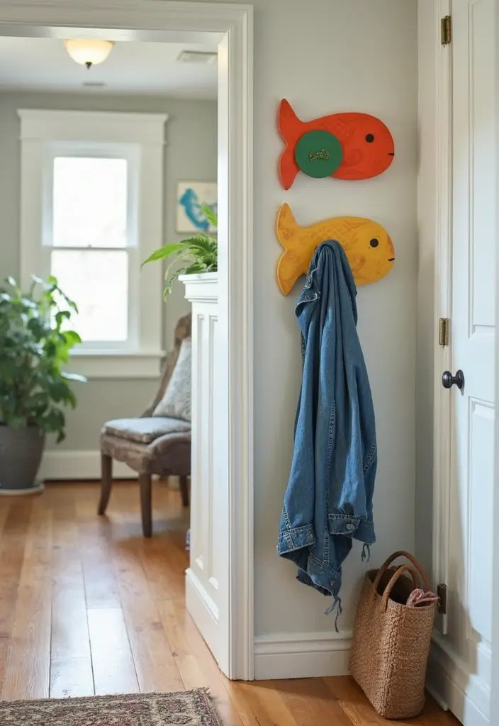 25 Ceramic Fish Home Decor Inspirations For Ocean Lovers 15 25 Ceramic Fish Home Decor Inspirations For Ocean Lovers - 5. Fun Fish-Themed Wall Hooks