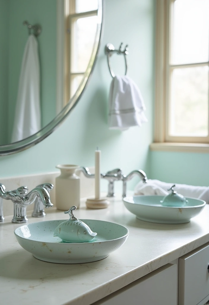 25 Ceramic Fish Home Decor Inspirations For Ocean Lovers 23 25 Ceramic Fish Home Decor Inspirations For Ocean Lovers - 7. Beachy Bathroom Decor
