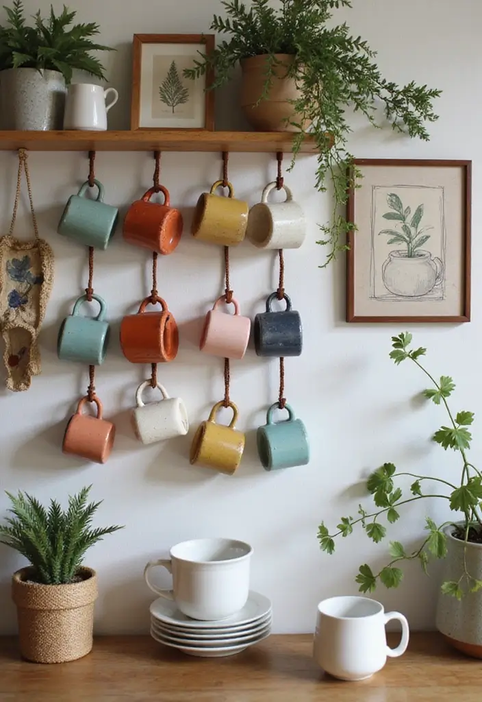 25 Creative Ceramic Mug Decor Ideas For Kitchen Displays 1 25 Creative Ceramic Mug Decor Ideas For Kitchen Displays - 1. Gallery Wall of Mugs