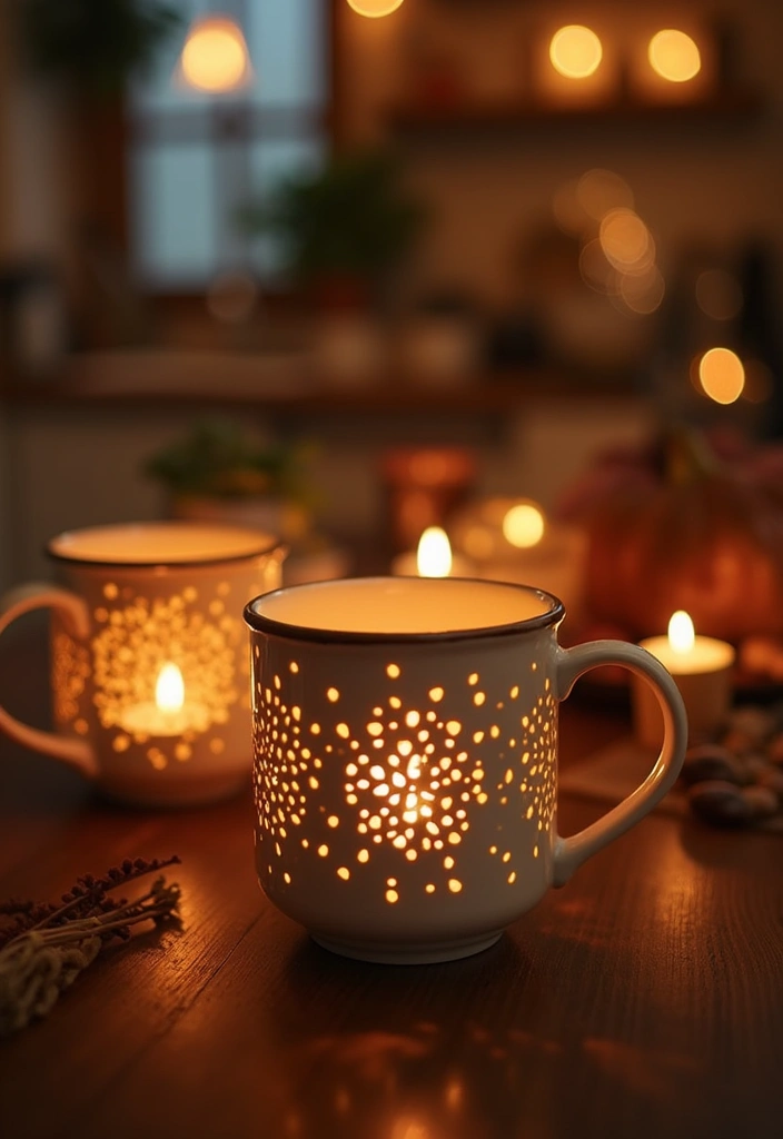 25 Creative Ceramic Mug Decor Ideas For Kitchen Displays 46 25 Creative Ceramic Mug Decor Ideas For Kitchen Displays - 16. Mug Lanterns
