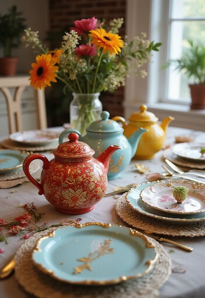 25 Home Decor Ideas With Ceramic Teapots For Vintage Vibes 49 25 Home Decor Ideas With Ceramic Teapots For Vintage Vibes - 19. Teapot-Themed Occasion Decor