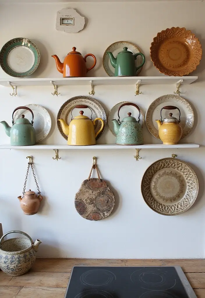 25 Home Decor Ideas With Ceramic Teapots For Vintage Vibes 6 25 Home Decor Ideas With Ceramic Teapots For Vintage Vibes - 2. Teapot Wall Art