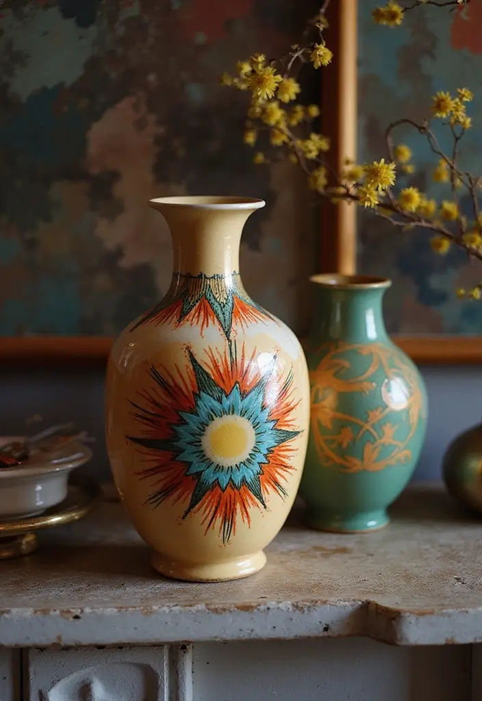 25 Mid-20th Century Ceramic Decor Ideas With Timeless Style 1 25 Mid-20th Century Ceramic Decor Ideas With Timeless Style - 1. Iconic Atomic Starburst Vase