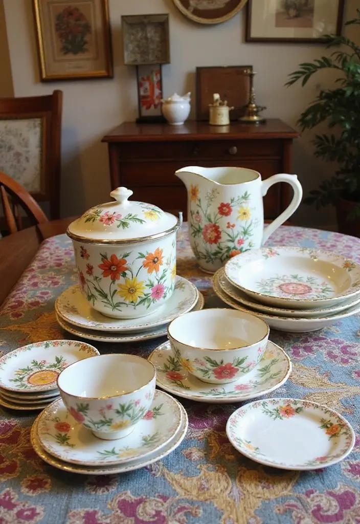 25 Mid-20th Century Ceramic Decor Ideas With Timeless Style 47 25 Mid-20th Century Ceramic Decor Ideas With Timeless Style - 17. Ceramics with Retro Floral Patterns