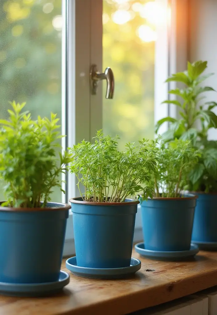 25 Modern Blue Ceramic Decor Ideas For Bright Interiors - 10. Blue Ceramic Planters