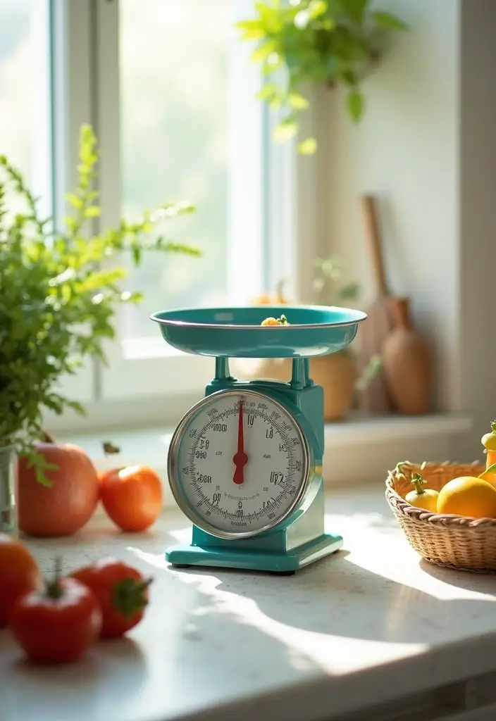 25 Modern Blue Ceramic Decor Ideas For Bright Interiors - 12. Blue Ceramic Kitchen Scale