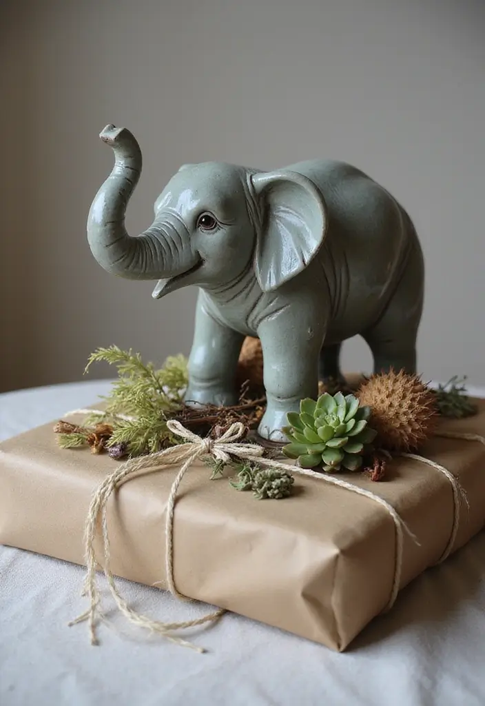 25 Vintage Ceramic Elephant Decor Ideas With Exotic Beauty - 16. Unique Gift Ideas