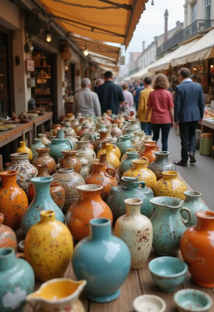 25 Vintage Ceramic Vase Decor Ideas With Antique Appeal - 12. Vintage Market Finds