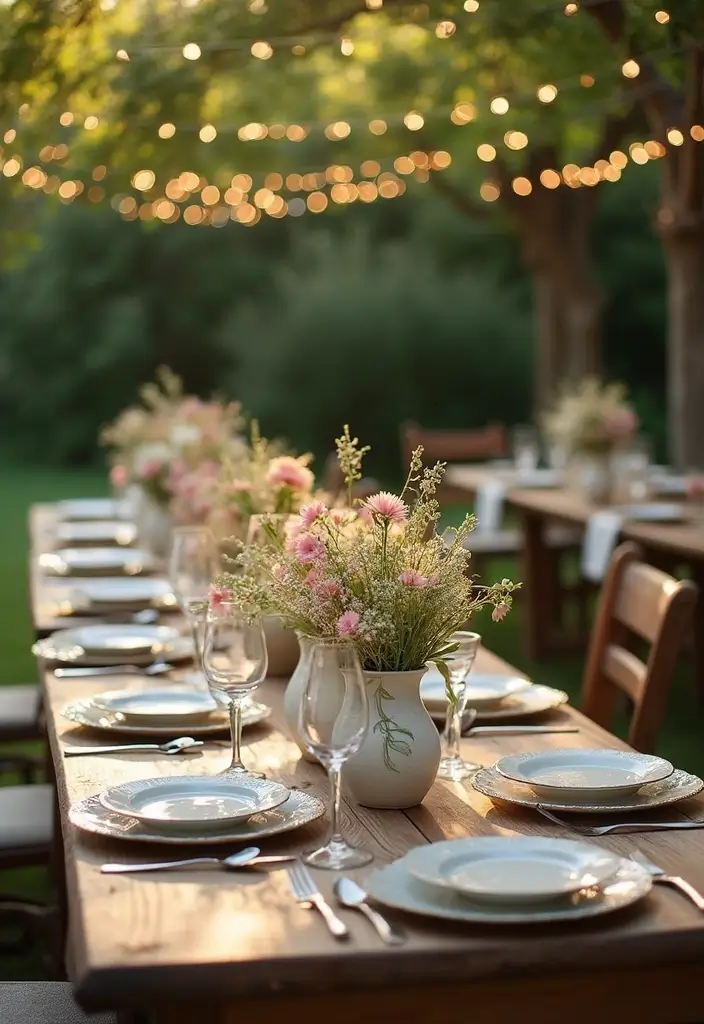 25 Vintage Ceramic Vase Decor Ideas With Antique Appeal - 20. Vintage Garden Party