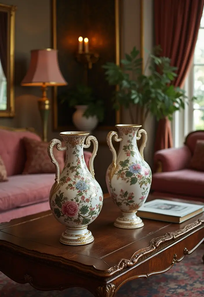 25 Vintage Ceramic Vase Decor Ideas With Antique Appeal - 22. Vintage Glamour