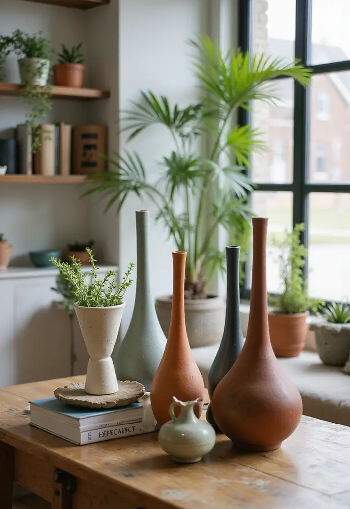 25 Vintage Ceramic Vase Decor Ideas With Antique Appeal - 23. Displaying in Groups