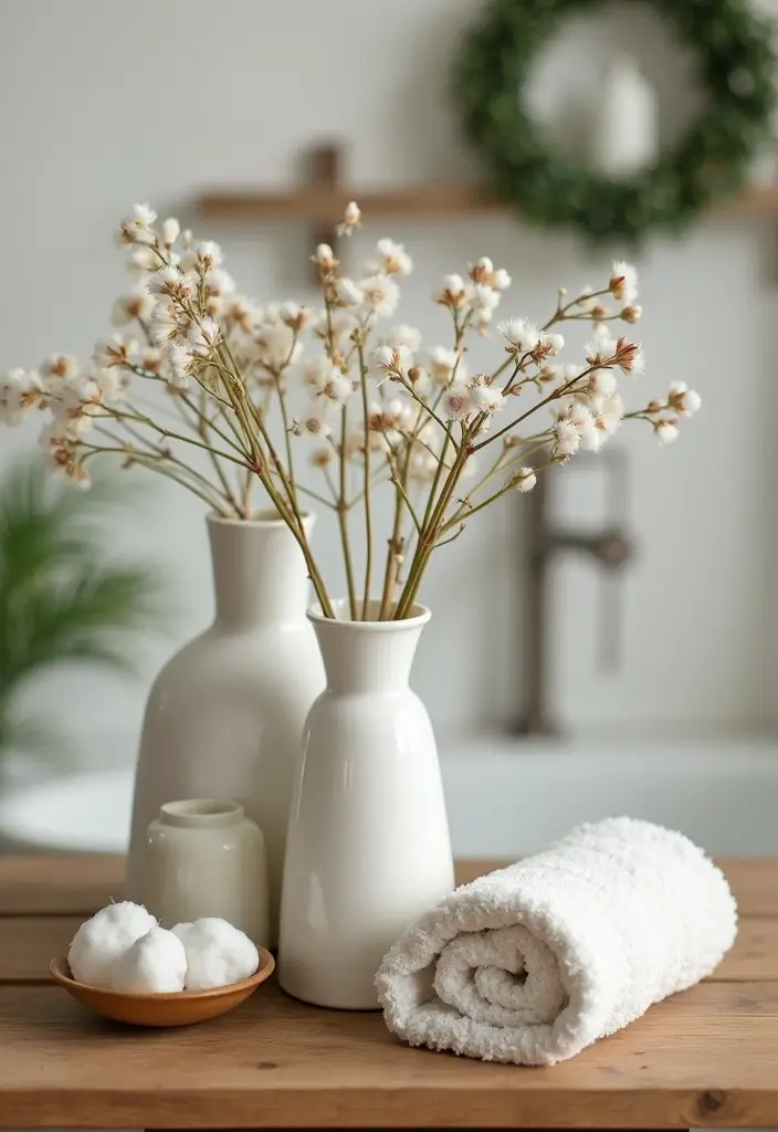 25 Vintage Ceramic Vase Decor Ideas With Antique Appeal - 3. Bathroom Bliss
