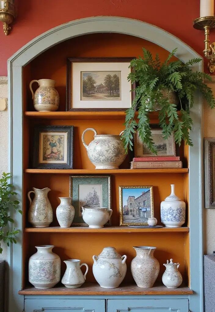 25 Vintage Ceramic Vase Decor Ideas With Antique Appeal - 8. Curated Collections