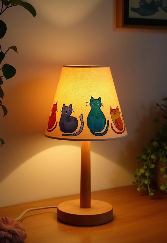 26 Ceramic Cat Plate Decor Ideas For Feline Fans 70 26 Ceramic Cat Plate Decor Ideas For Feline Fans - 16. Beautiful Cat Plate Lampshade