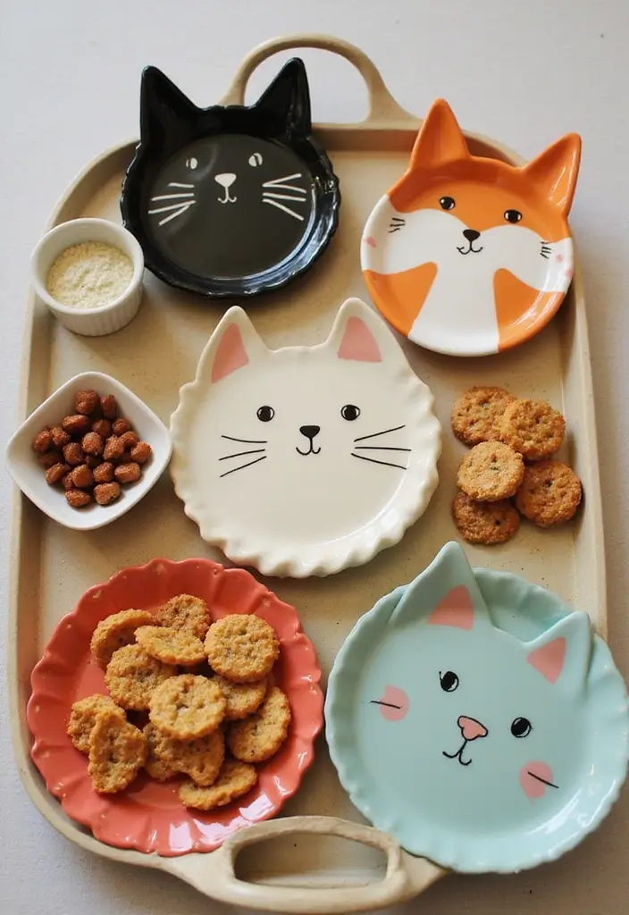 26 Ceramic Cat Plate Decor Ideas For Feline Fans 80 26 Ceramic Cat Plate Decor Ideas For Feline Fans - 20. Unique Cat Plate Serving Tray