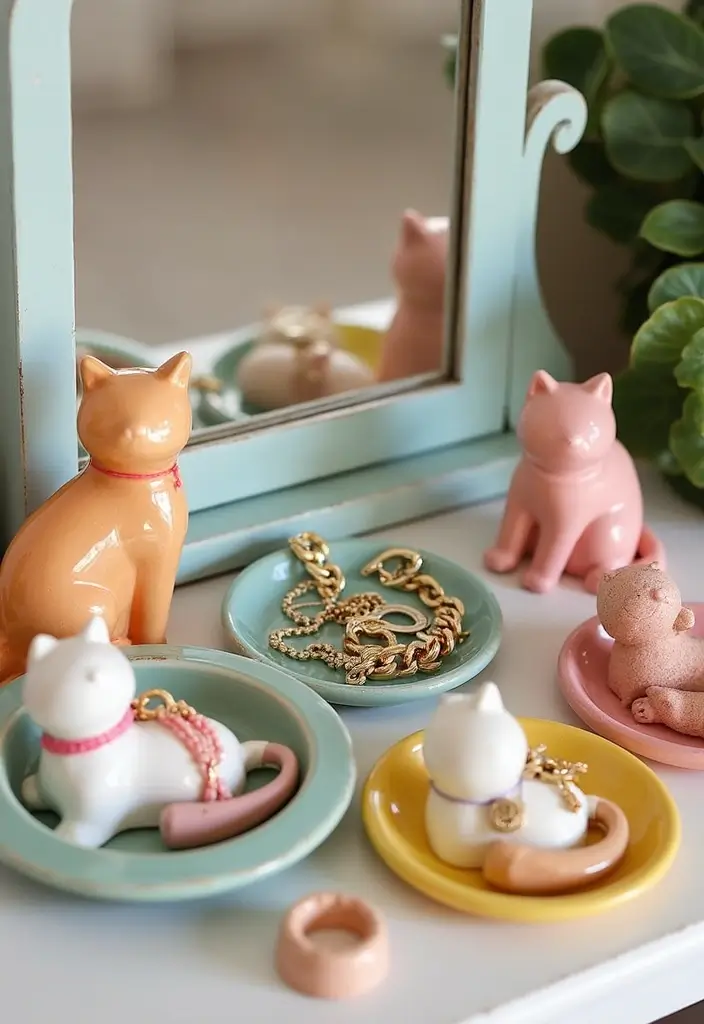 26 Ceramic Cat Plate Decor Ideas For Feline Fans 92 26 Ceramic Cat Plate Decor Ideas For Feline Fans - 24. Cat Plate Jewelry Display
