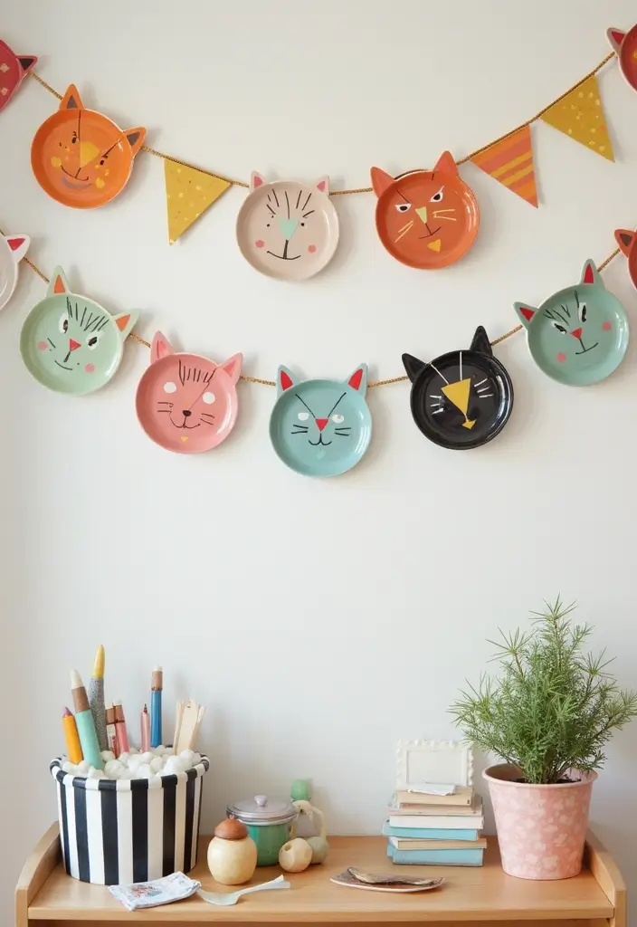 26 Ceramic Cat Plate Decor Ideas For Feline Fans 93 26 Ceramic Cat Plate Decor Ideas For Feline Fans - 25. Cat Plate Wall Banners