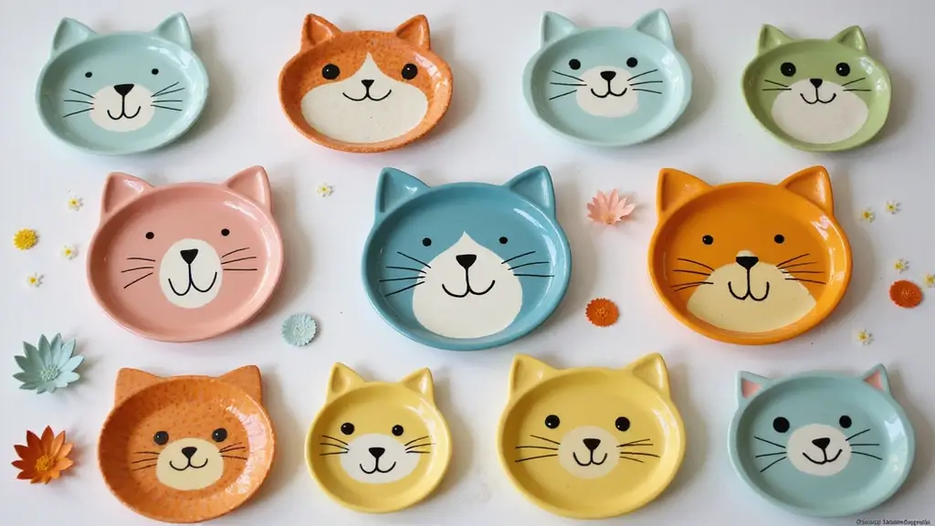 26 Ceramic Cat Plate Decor Ideas For Feline Fans