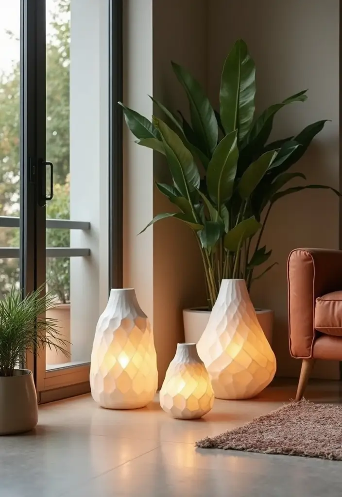 26 Ceramic Lantern Decor Ideas That Glow Beautifully 12 26 Ceramic Lantern Decor Ideas That Glow Beautifully - 8. Ceramic Lanterns as Floor Decor