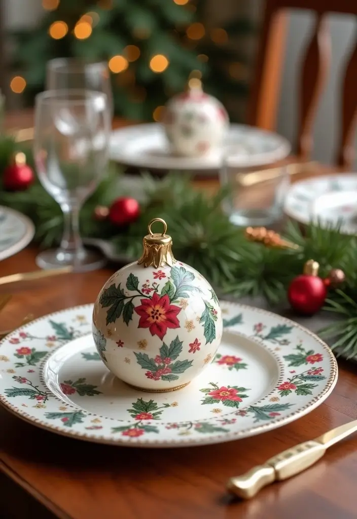 26 Christmas Decor Ideas Using Ceramic Ornaments 49 26 Christmas Decor Ideas Using Ceramic Ornaments - 19. Handmade Ornaments as Napkin Holders