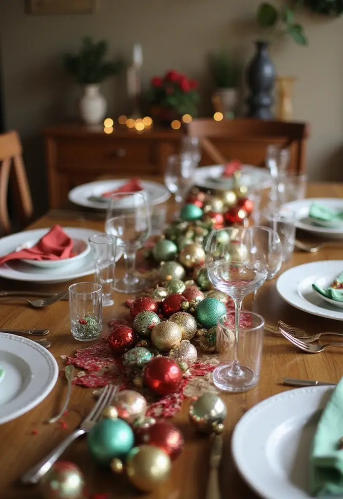 26 Christmas Decor Ideas Using Ceramic Ornaments 55 26 Christmas Decor Ideas Using Ceramic Ornaments - 23. Table Setting Accents