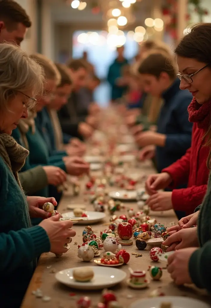26 Christmas Decor Ideas Using Ceramic Ornaments 70 26 Christmas Decor Ideas Using Ceramic Ornaments - 26. Community Ornament Exchange