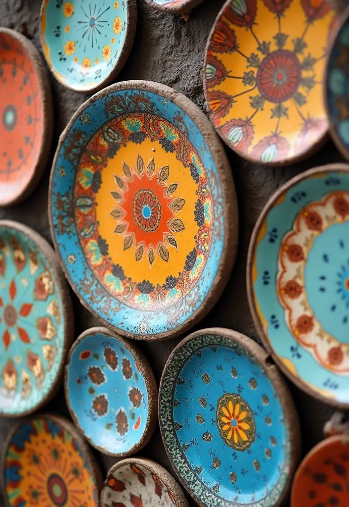 26 Creative Ceramic Wall Decor Ideas You’ll Love 1 26 Creative Ceramic Wall Decor Ideas You’ll Love - 1. Hand-Painted Ceramic Plates