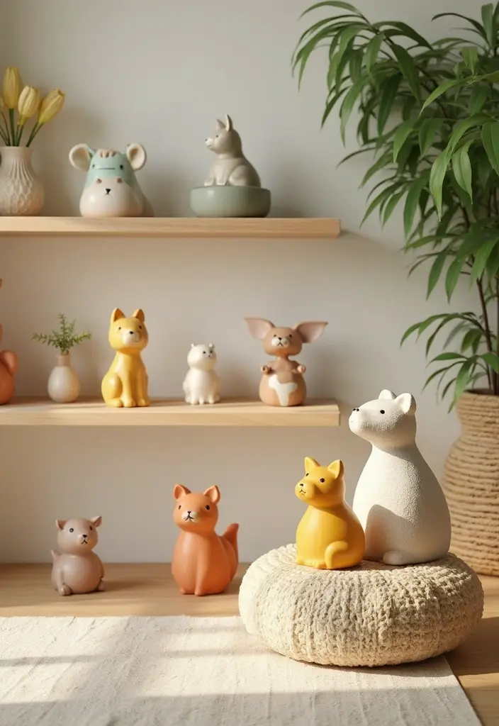 26 Creative Ceramic Wall Decor Ideas You’ll Love 47 26 Creative Ceramic Wall Decor Ideas You’ll Love - 15. Ceramic Animal Figurines