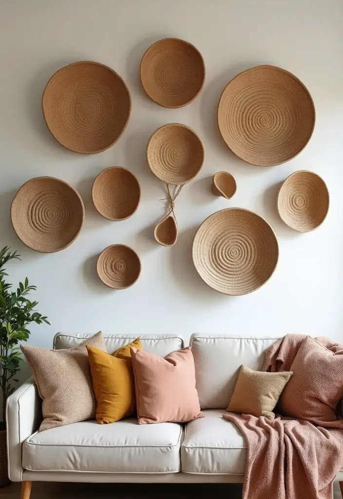 26 Creative Ceramic Wall Decor Ideas You’ll Love 66 26 Creative Ceramic Wall Decor Ideas You’ll Love - 22. Ceramic Wall Baskets