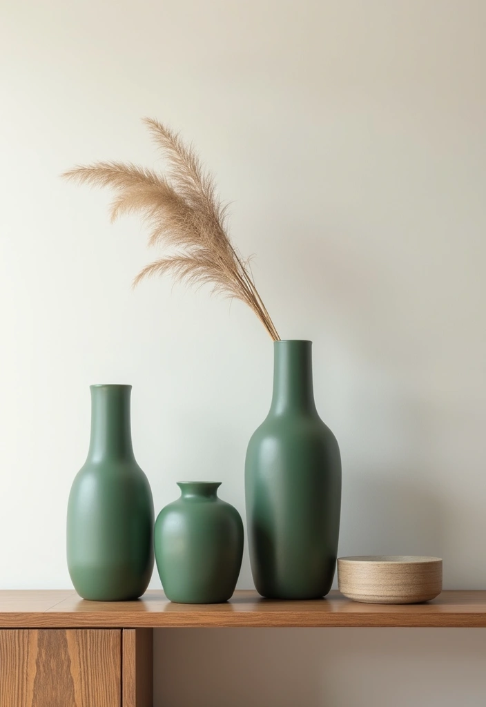 26 Green Ceramic Vase Decor Ideas For Natural Elegance 2 26 Green Ceramic Vase Decor Ideas For Natural Elegance - 2. Minimalist Elegance