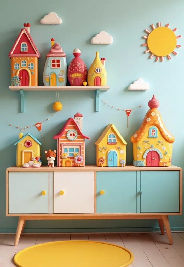 26 Home Decor Ideas With Ceramic Houses To Add Cozy Charm 24 26 Home Decor Ideas With Ceramic Houses To Add Cozy Charm - 10. Playful Kids' Room Decor