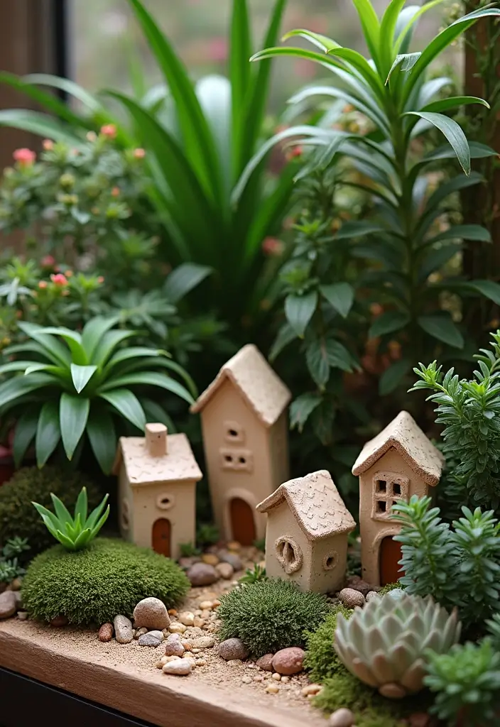 26 Home Decor Ideas With Ceramic Houses To Add Cozy Charm 16 26 Home Decor Ideas With Ceramic Houses To Add Cozy Charm - 4. Enchanting Garden Nooks