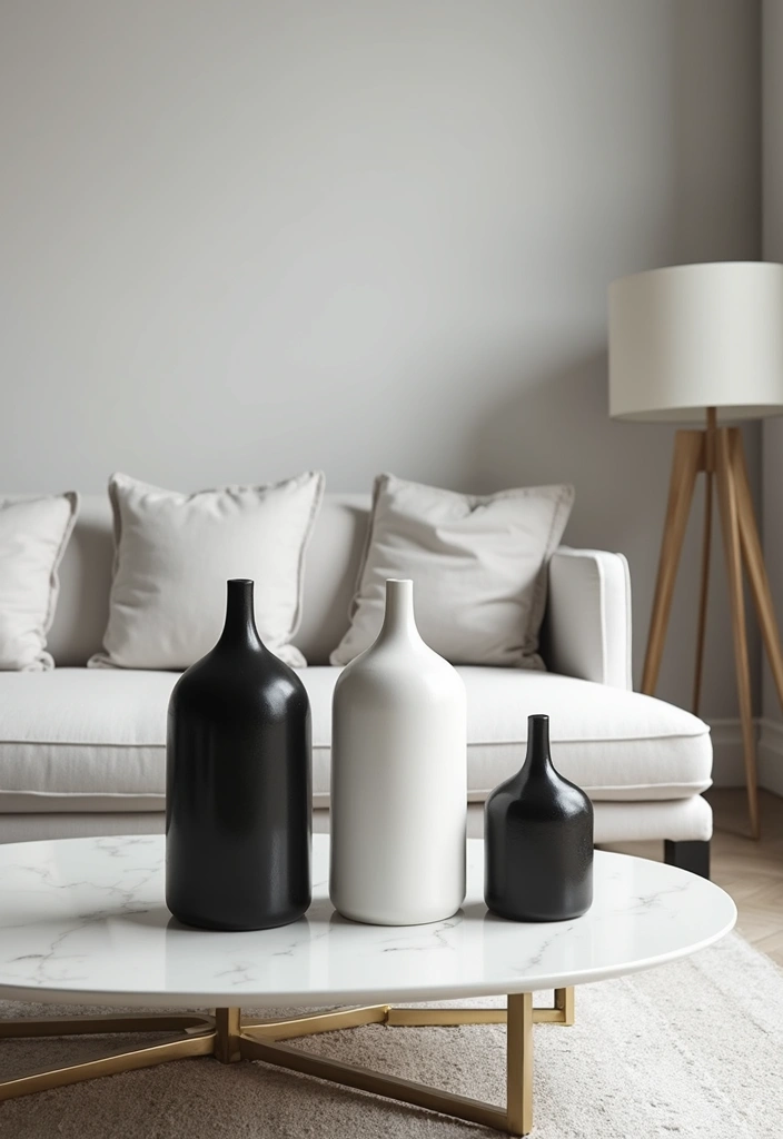 26 Home Decor Ideas With Ceramic Houses To Add Cozy Charm 17 26 Home Decor Ideas With Ceramic Houses To Add Cozy Charm - 5. Minimalist Vibes with Monochrome Ceramics