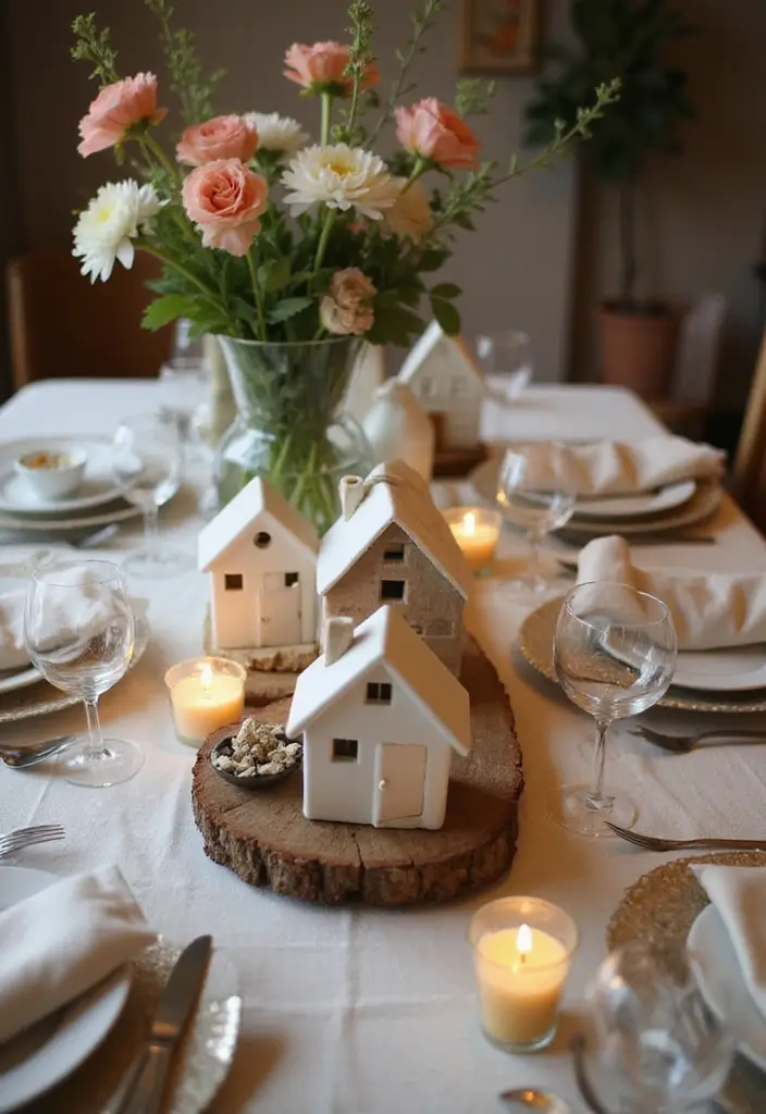 26 Home Decor Ideas With Ceramic Houses To Add Cozy Charm 20 26 Home Decor Ideas With Ceramic Houses To Add Cozy Charm - 8. Centerpieces for Family Gatherings