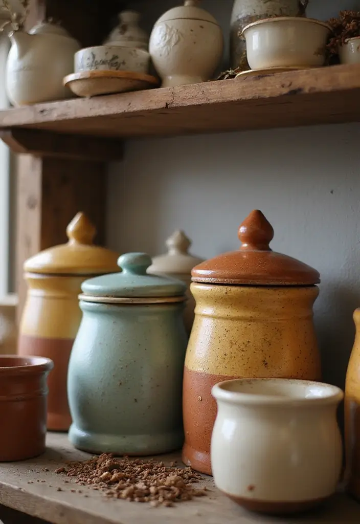 26 Rustic Ceramic Decor Ideas For Warm Cozy Spaces 30 26 Rustic Ceramic Decor Ideas For Warm Cozy Spaces - 12. Ceramic Spice Jars