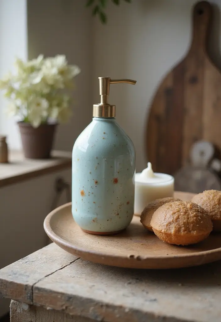26 Rustic Ceramic Decor Ideas For Warm Cozy Spaces 40 26 Rustic Ceramic Decor Ideas For Warm Cozy Spaces - 16. Ceramic Soap Dispensers