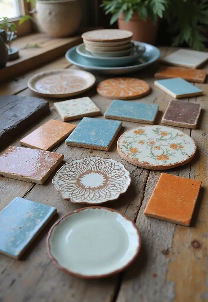26 Rustic Ceramic Decor Ideas For Warm Cozy Spaces 61 26 Rustic Ceramic Decor Ideas For Warm Cozy Spaces - 21. Decorative Ceramic Tiles for Crafts