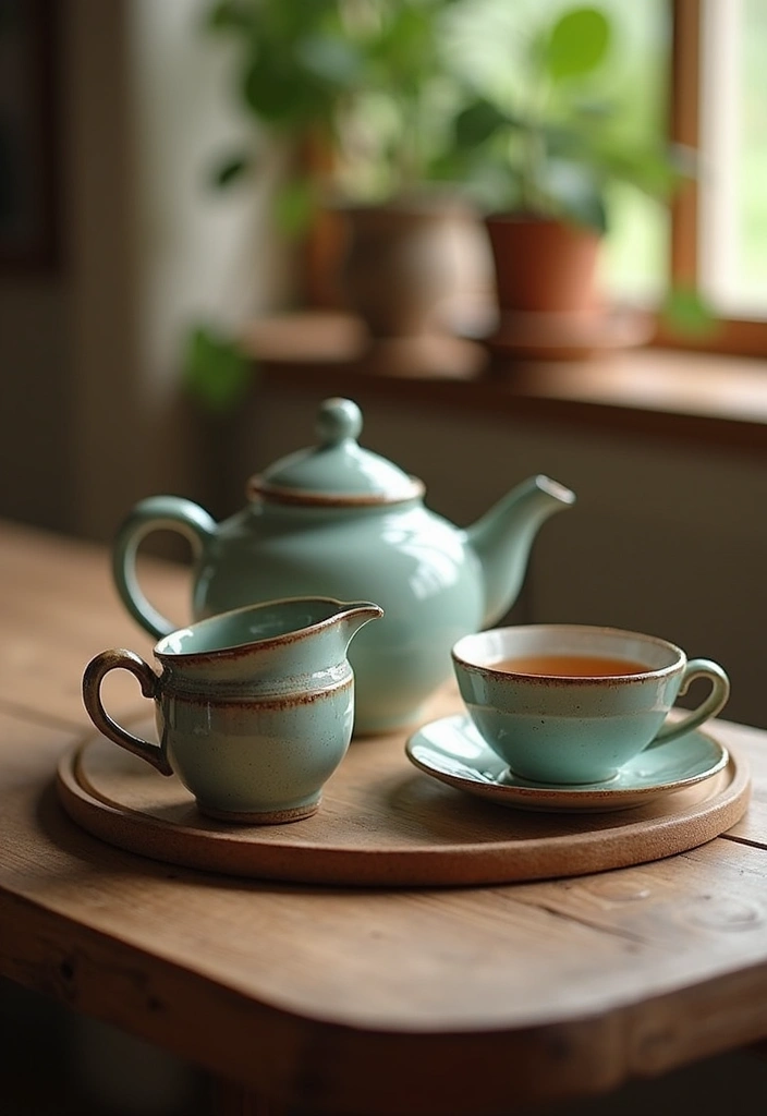 26 Rustic Ceramic Decor Ideas For Warm Cozy Spaces 65 26 Rustic Ceramic Decor Ideas For Warm Cozy Spaces - 25. Ceramic Tea Sets