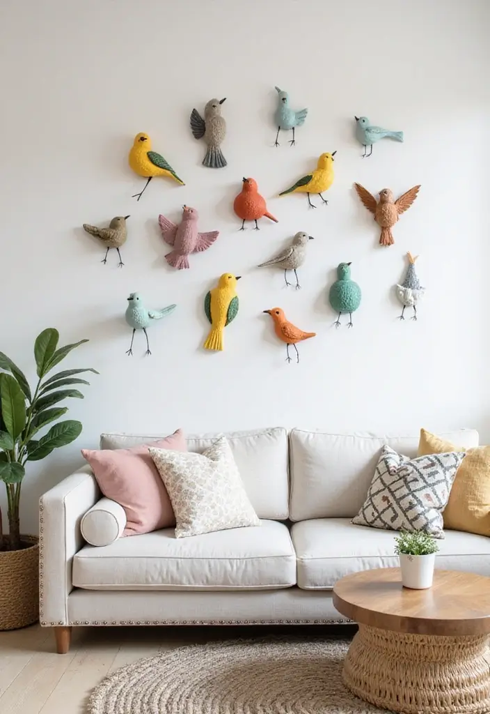 26 Vintage Ceramic Bird Decor Ideas For Collectors 1 26 Vintage Ceramic Bird Decor Ideas For Collectors - 1. Colorful Bird Wall Art